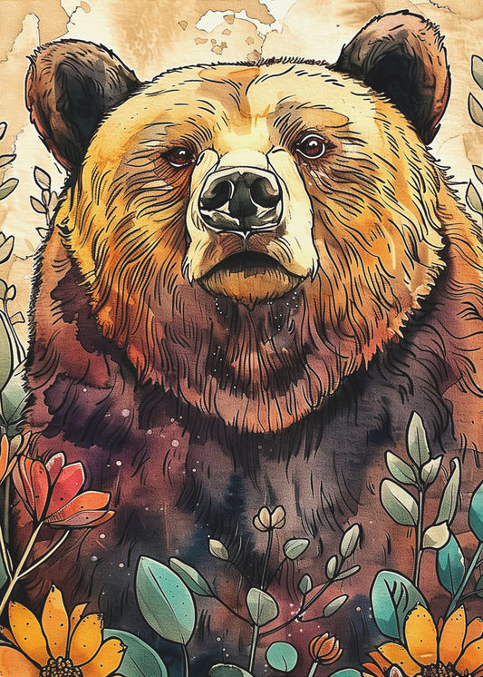 Animal Bear Watercolor Animal Art 5 | Poster