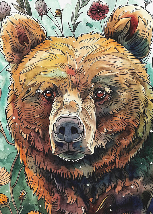 Animal Bear Watercolor Animal Art 1 | Poster