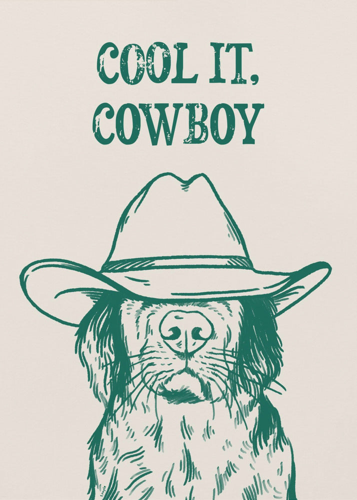 Cool it Cowboy Grün | Leinwand-Bilder
