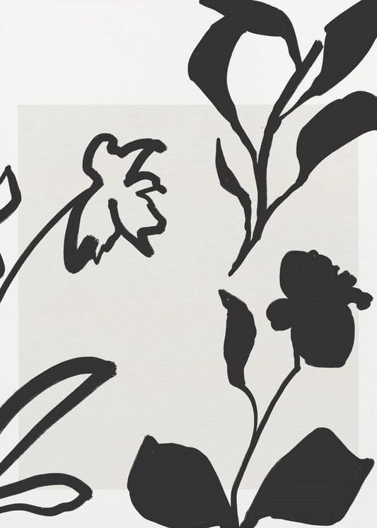Monokroma blommor | Poster