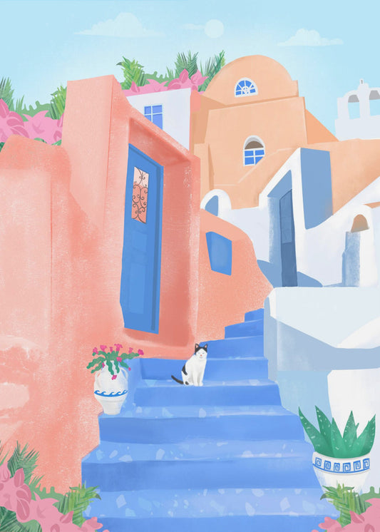Santorinigatan | Canvas