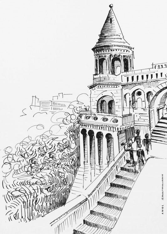 Märchenschloss Budapest, Ungarn Stadt Kunstdruck | Leinwand-Bilder