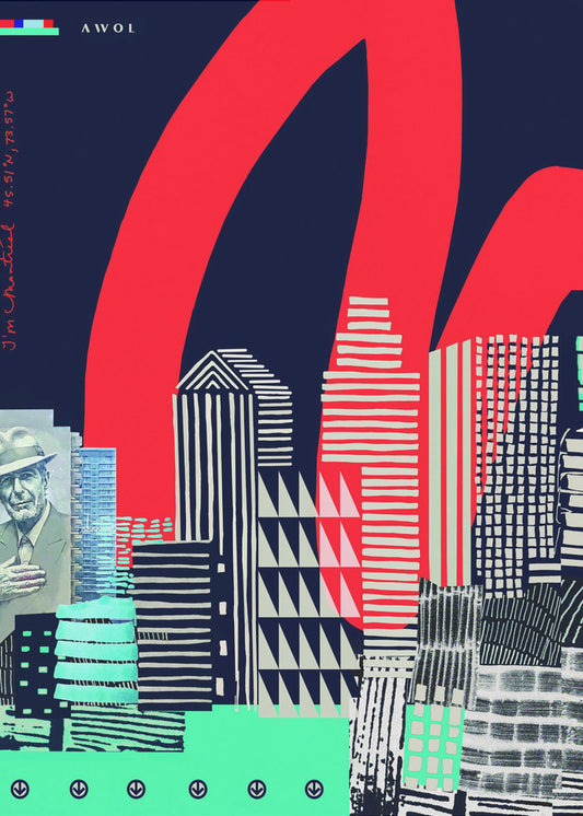 Urban Skyline Art, grafika ścienna miasta Montreal Plakaty - Wydruki Artystyczne | Wydruki na łótnie