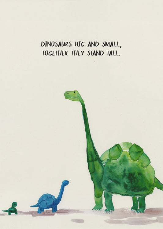 Dinosaursbigandsmall | Poster