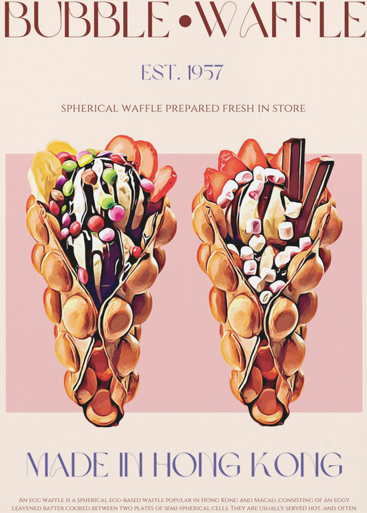 Bubble Waffle Delight | Poster