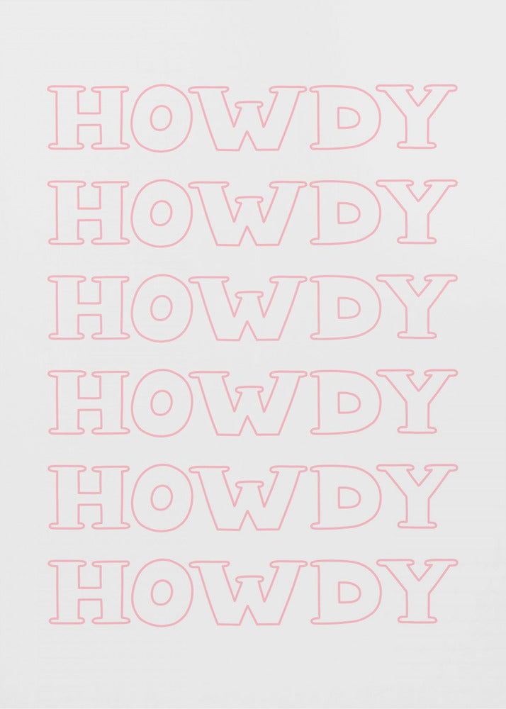 Różowy Howdy | Wydruki na łótnie