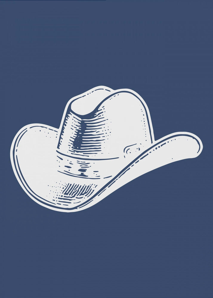 Marineblå cowboyhatt | Lerretsbilder