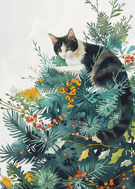 Kitty and Christmas tree | Poster