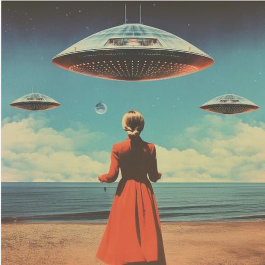 UFO-luchtcollagekunst | Canvasprints