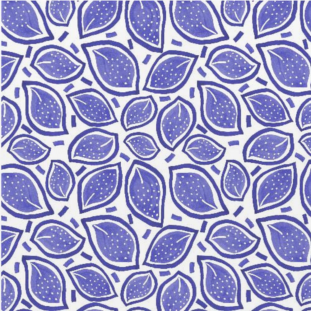 Foglie sparse blu navy a pois | Poster - Stampe d’Arte